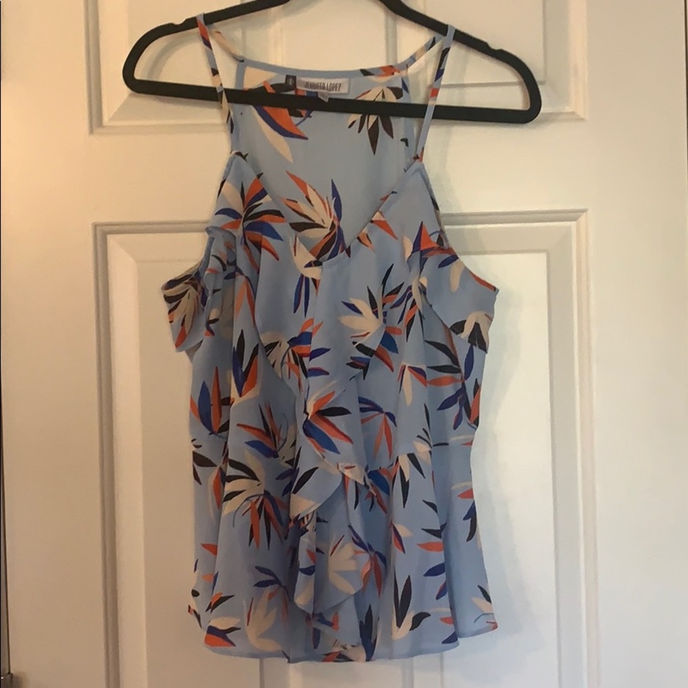 Peplum ruffle cami